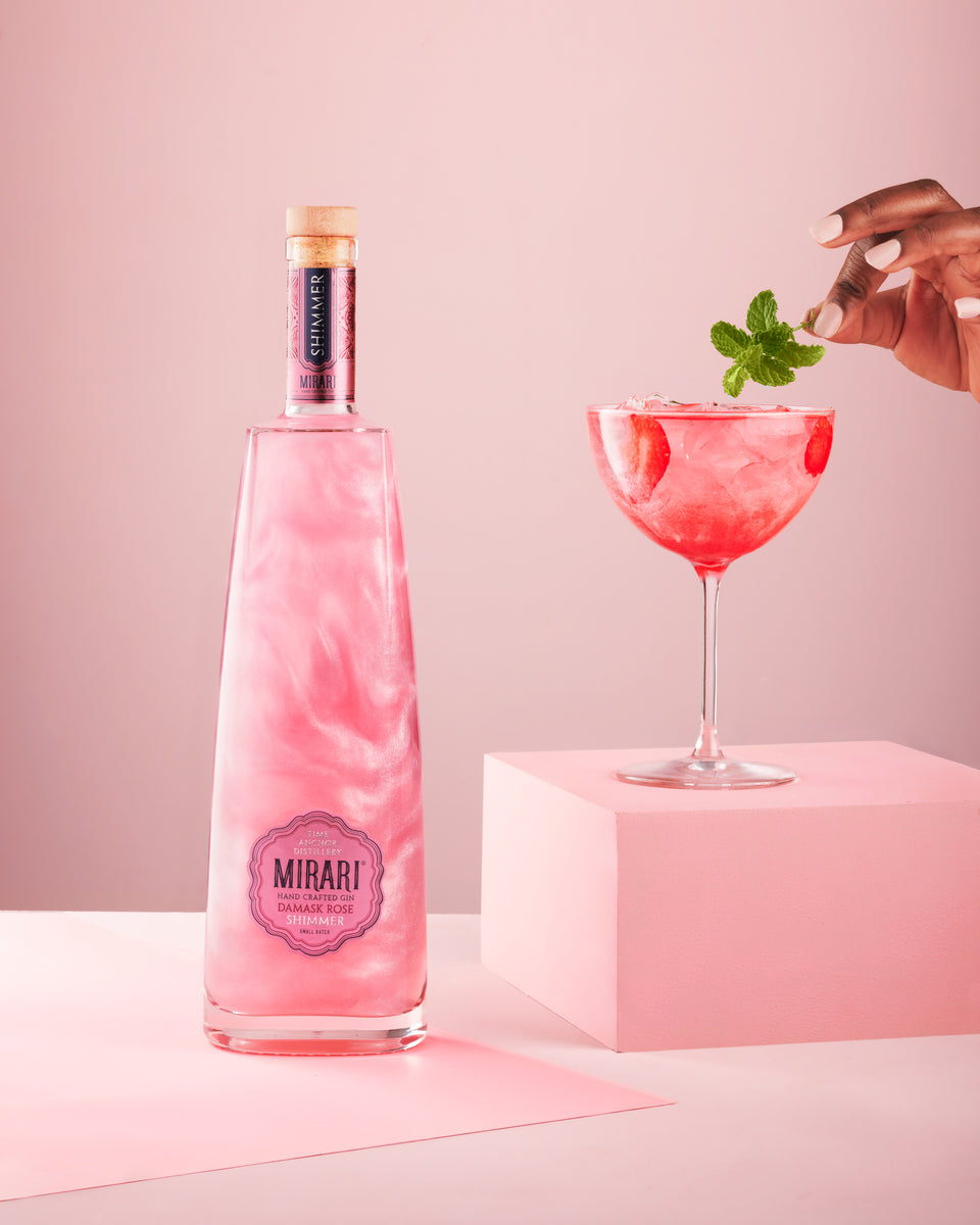Shimmer Mirari Damask Rose Gin – Time Anchor